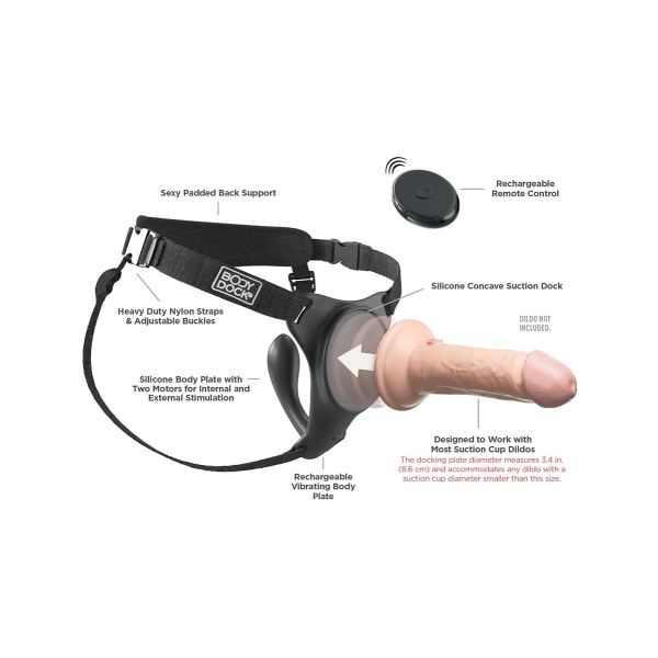 Pipedream: Body Dock, G-Spot Pro Harness Svart