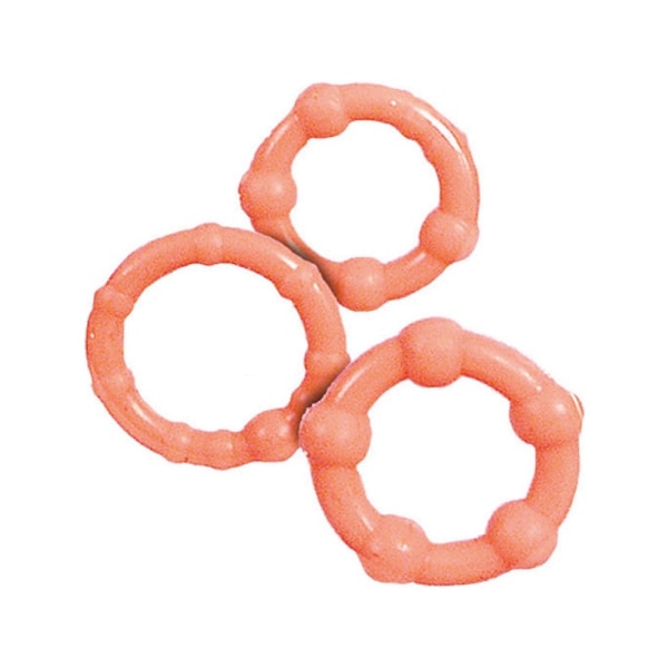 Stay Hard: Penis rings, set of 3 Ljus hudfärg