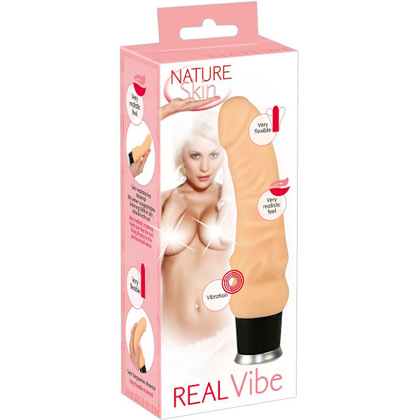 Nature Skin: Real Vibe Dildovibrator Ljus hudfärg