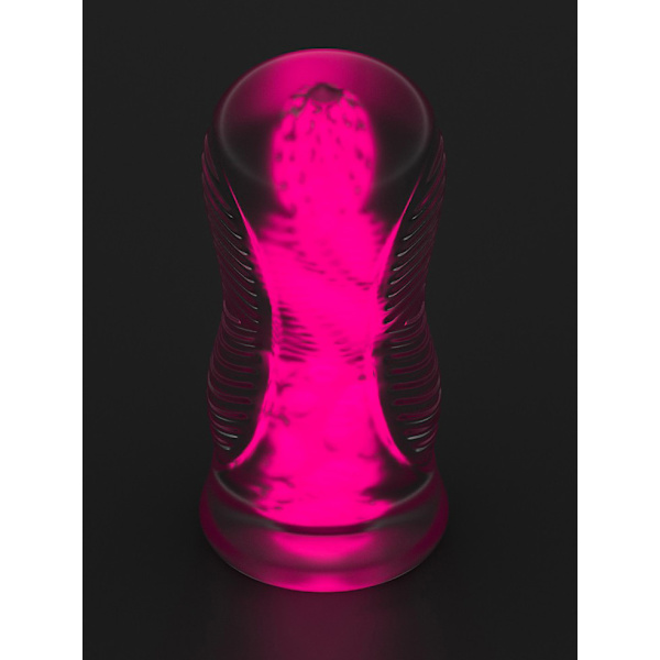 LoveToy: Lumino Play Stroker, Pink Glow Rosa, Självlysande, Transparent