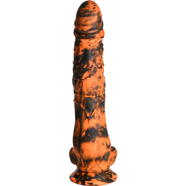 Creature Cocks: Sabretooth, Silikon Dildo Orange, Svart