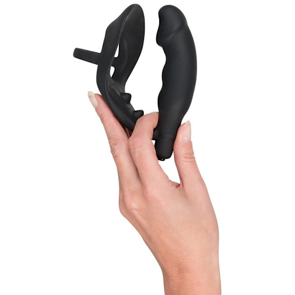 Black Velvets: Ring & Vibro Plug Svart