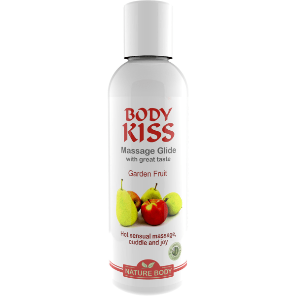 Nature Body White: Body Kiss Massage Glide, Garden Fruit, 100 ml Transparent