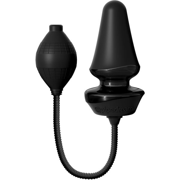 Pipedream Anal Fantasy: Inflatable Silicone Anal Plug, svart Svart