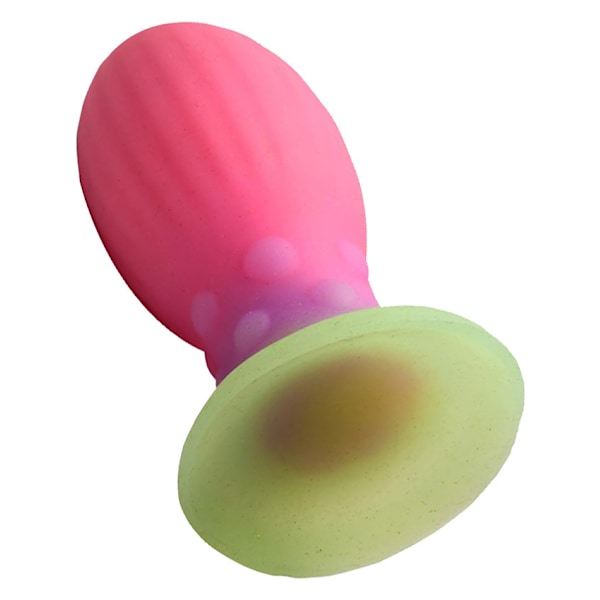 Creature Cocks: Xeno Egg, Glow in the Dark Silicone Large Egg Grön, Lila, Rosa, Självlysande