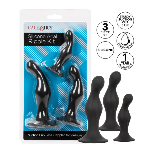 California Exotic: Silicone Anal Ripple Kit Svart