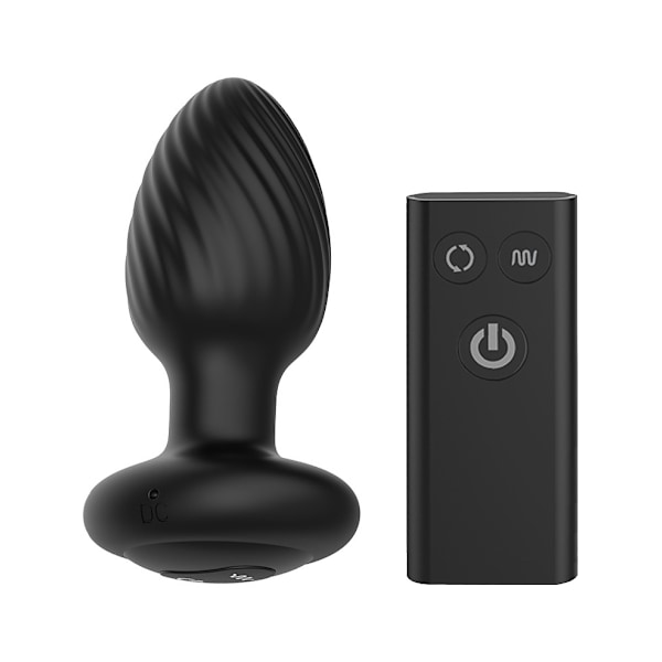 Nexus: Tornado Rotating & Vibrating Butt Plug, extra large Svart