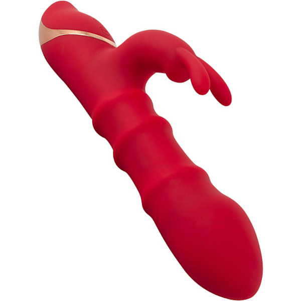 You2Toys: Rabbit Vibrator with 3 Moving Rings Röd