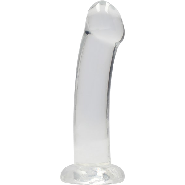 RealRock: Krystalklar Ikke-Realistisk Dildo, 17 cm Transparent