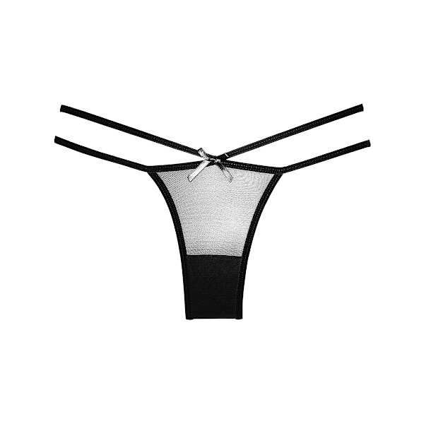 Allure: Naughty Vanilla Panty, One Size Svart one size