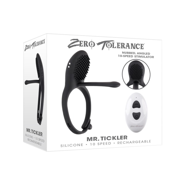 Zero Tolerance: Mr. Tickler, Vibrerande fjärrstyrd C-ring Svart