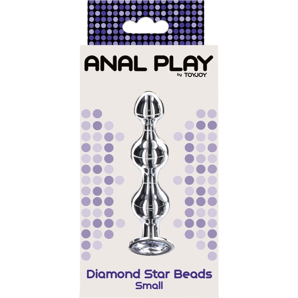 Toy Joy: Anal Play, Diamond Star Beads, small Silver, Transparent
