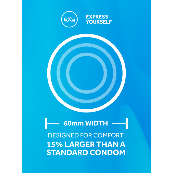 EXS Magnum Large: Condoms, 48-pack Transparent
