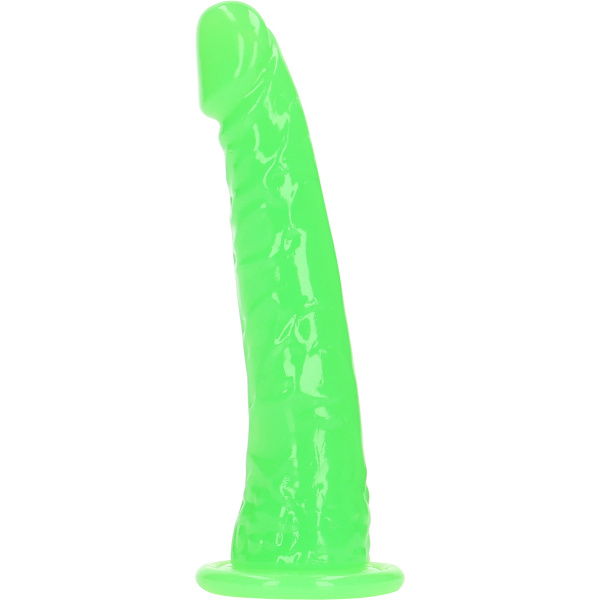 RealRock: Glow in the Dark Realistic Dildo, 15.5 cm Grön, Självlysande