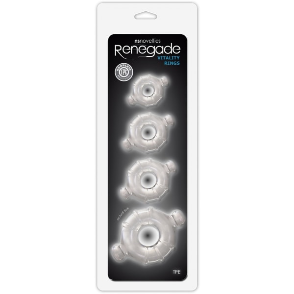 NSNovelties: Renegade, Vitality Rings, transparent Transparent