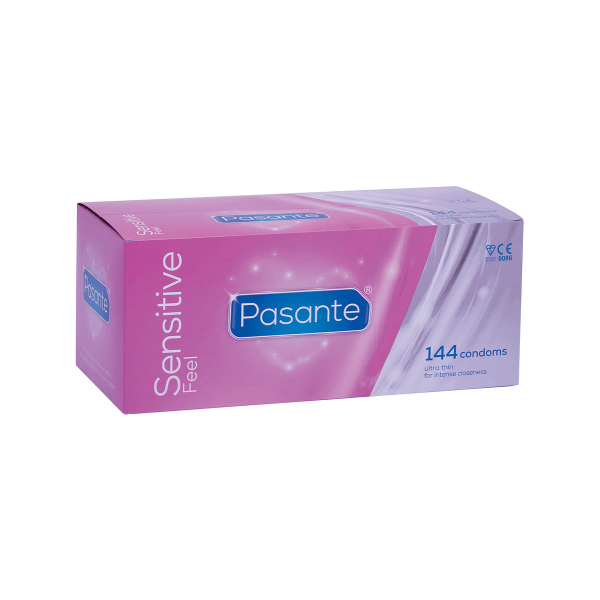 Pasante Sensitive Feel: Kondomer, 144-pak Transparent