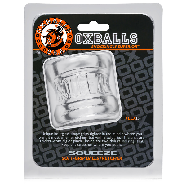 Oxballs: Purista, pehmeä pallojen venytyslaite, läpinäkyvä Transparent