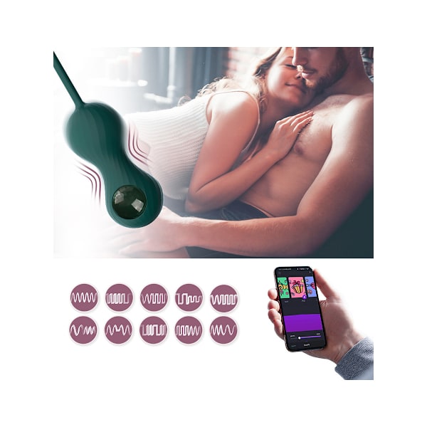 Magic Motion: Crystal Duo, App-Controlled Kegel Vibrator Grön