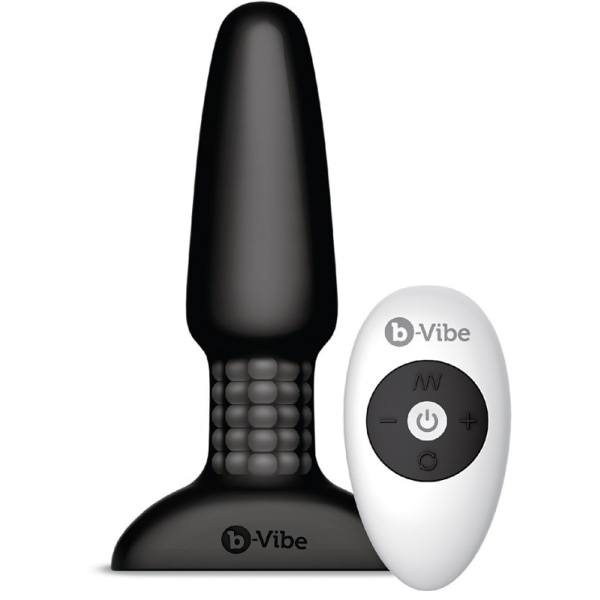 B-Vibe: Rimming 2, Waterproof Remote Control Vibrating Plug, ... Svart
