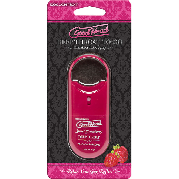 GoodHead: Deep Throat To-Go Spray, Strawberry, 8.5 ml