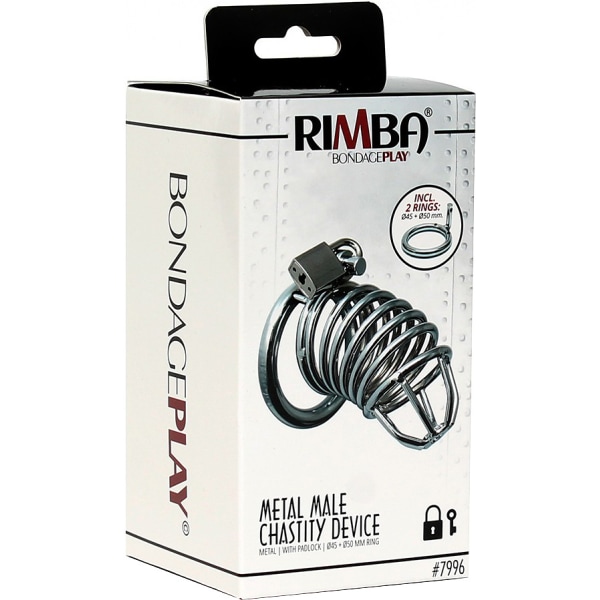 Rimba: Metal Chastity Device with Padlock Silver