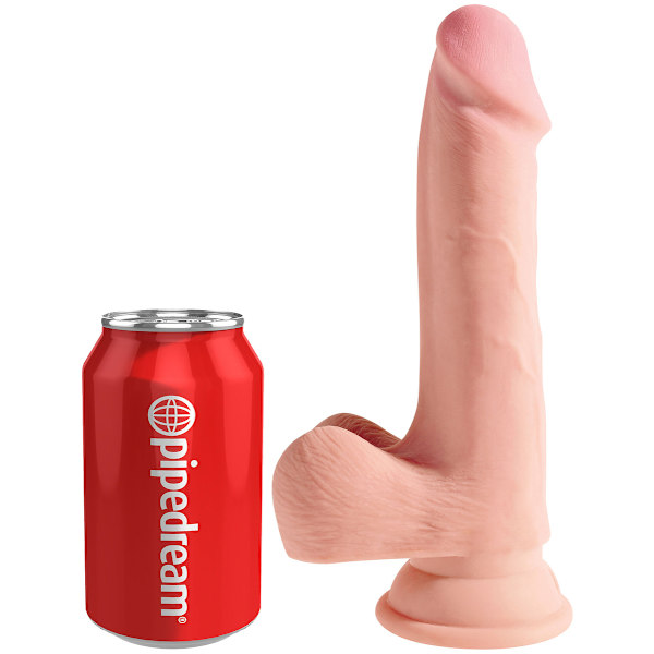 Pipedream: King Cock, Triple Density Cock with Balls Ljus hudfärg 7,5 tum