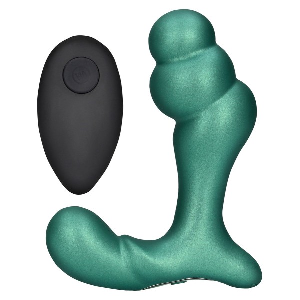 Ouch!: Stacked Vibrating Prostate Massager with Remote Grön