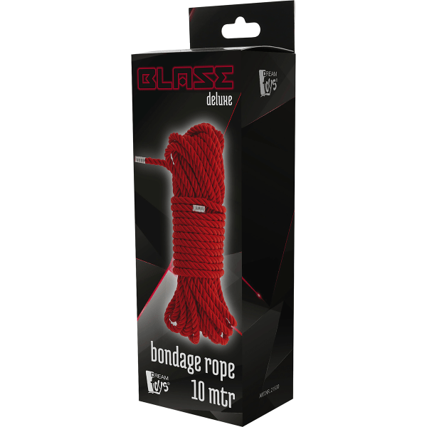 Dream Toys: Blaze, Deluxe Bondage Rope, 10m, röd Röd