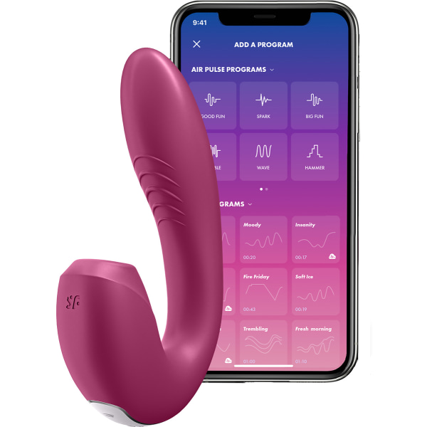 Satisfyer Connect: Sunray, Air Pulse Stimulator + Vibration, ... Rosa