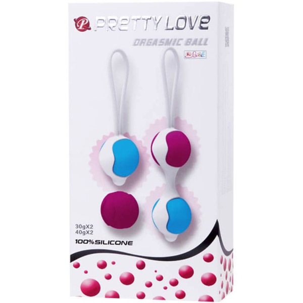 Pretty Love: Orgasmic Ball, lila/turkos Lila, Turkos, Vit