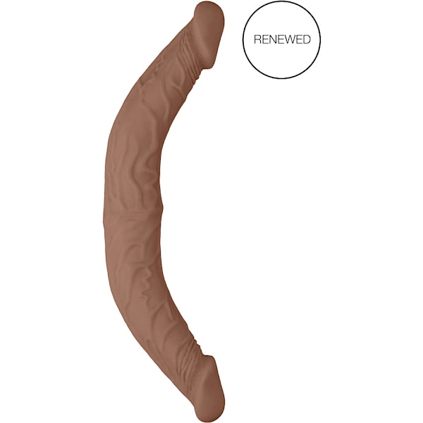 RealRock Skin: Double Dong, 36 cm, brun Brun