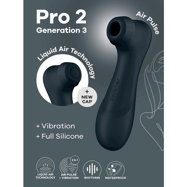 Satisfyer: Pro 2 Generation 3, Double AirPulse Vibrator Svart