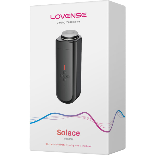 Lovense: Solace, Bluetooth Automatic Thrusting Masturbator Svart, Transparent