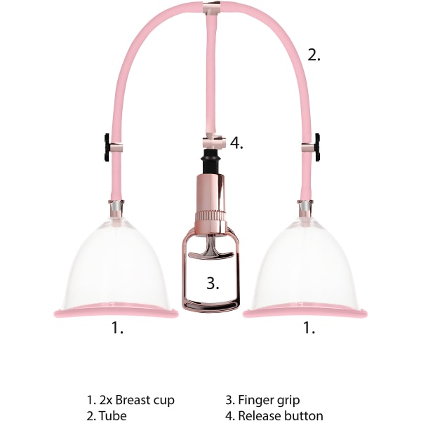 Pumped: Rintaimupumppusetti Rosa Medium