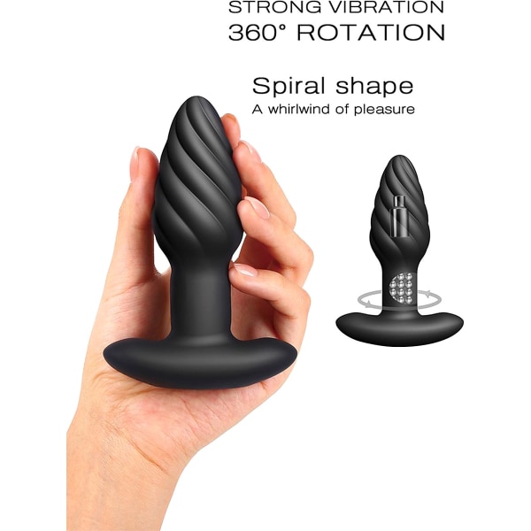 Dorcel: Spin Plug, Rotating Plug Vibrator Svart