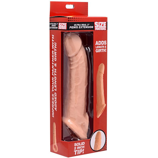 Size Matters: Ultra Real 2 inch Penis Extension Ljus hudfärg