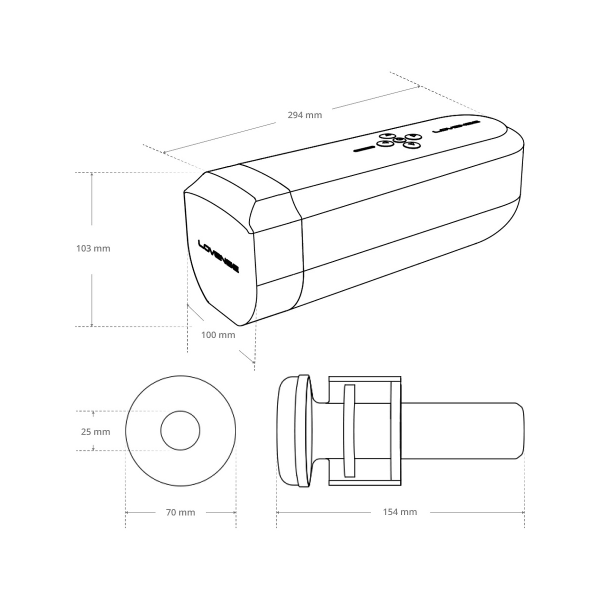 Lovense: Solace, Bluetooth Automatic Thrusting Masturbator Svart, Transparent