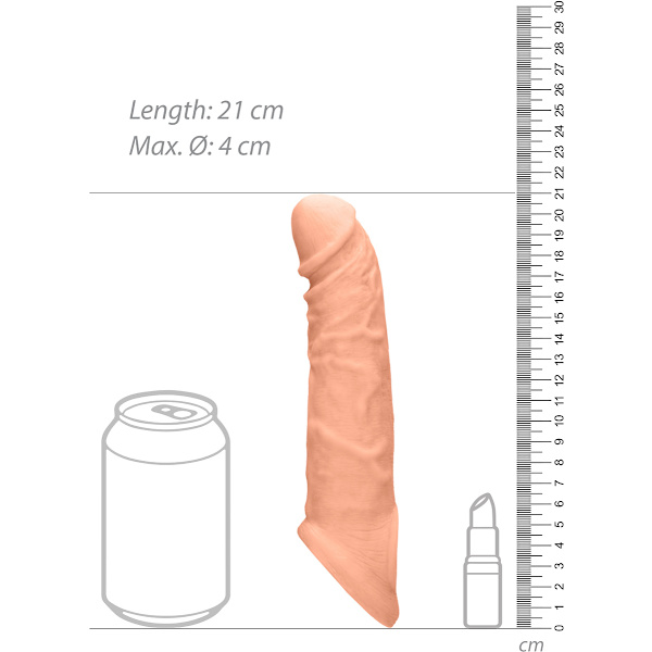 RealRock Skin: Penis Extender Ljus hudfärg 21 cm