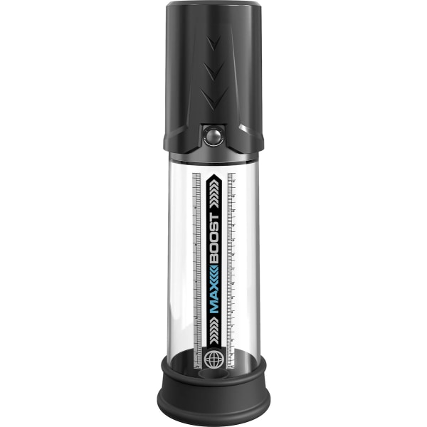 Pipedream Pump Worx: Max Boost, Manual Piston-Action Pump Svart, Transparent