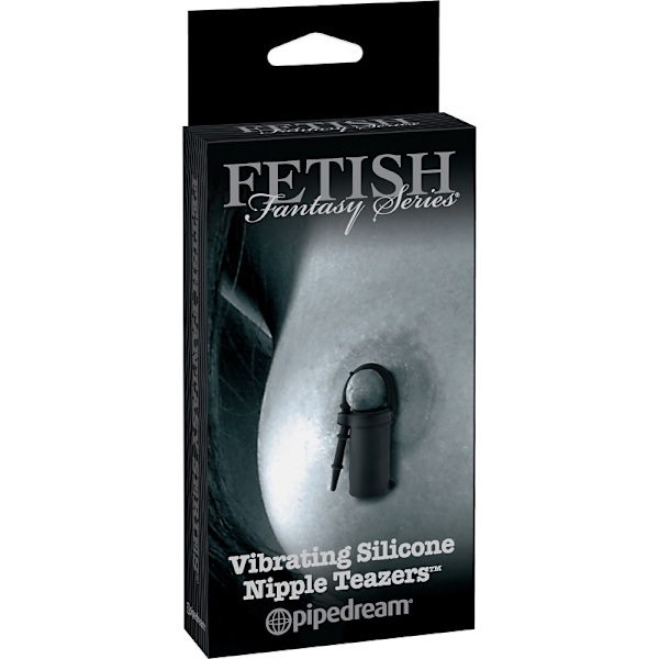Pipedream Fetish Fantasy: Vibrating Silicone Nipple Teazers Svart