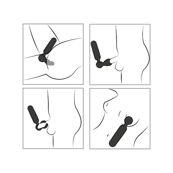 Couples Choice: Wand Vibrator with 3 attachments Svart