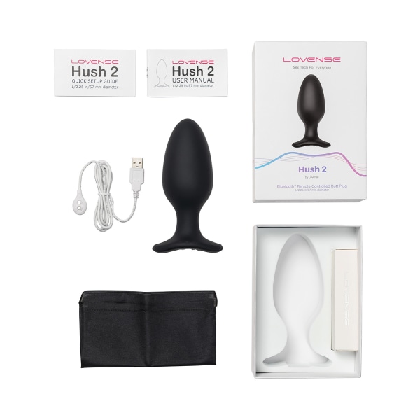 Lovense: Hush 2, Bluetooth-peräpallo Svart