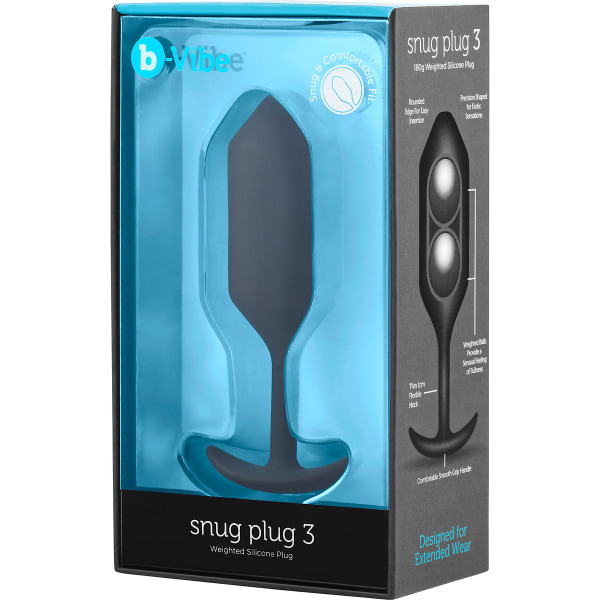 B-Vibe: Snug Plug 1, Weighted Silicone Plug Svart