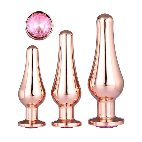Dream Toys: Gleaming Love, Pleasure Plug Set, roséguld Rosa