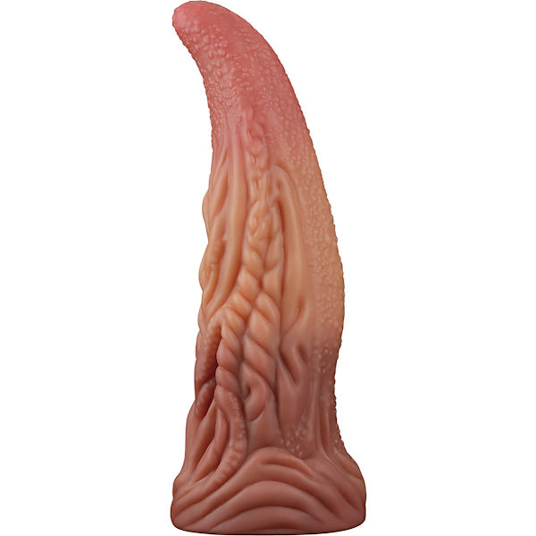 LoveToy: Dual-Layered Silicone Tongue, 25 cm Ljus hudfärg