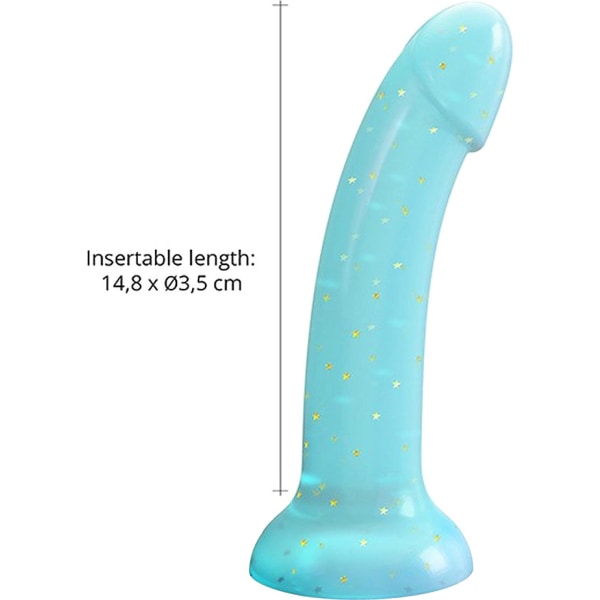 Love to Love: Dildolls Nightfall, Dildo imukuppilla, 18 cm Blå