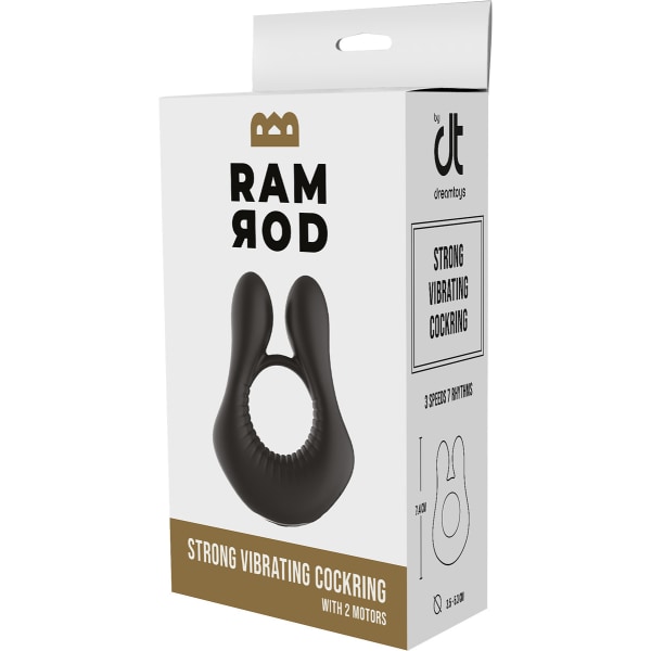 Dream Toys: Ramrod, Kraftig Vibrerende Penisring Svart