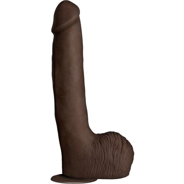 Signature Cocks: Rob Piper, Realistic Ultraskyn Dildo, 27 cm Mörk hudfärg