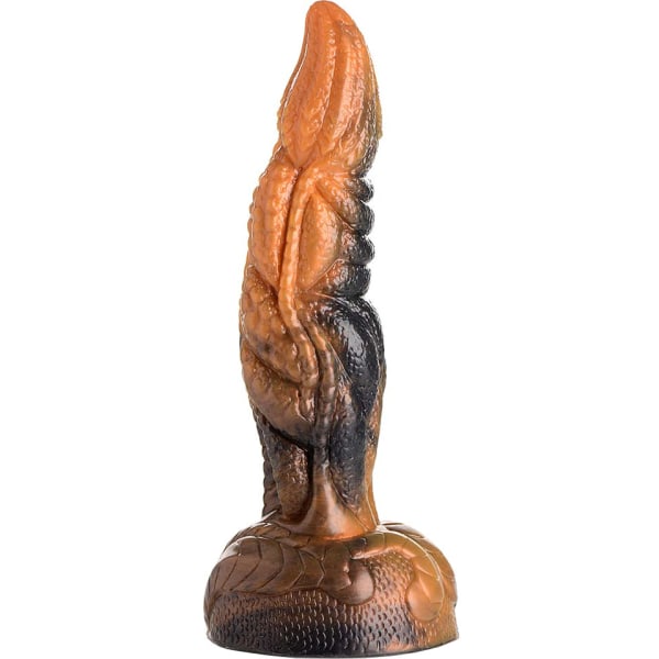 Creature Cocks: Ravager, Rippel Tentakel Silikon Dildo Brun, Orange, Svart