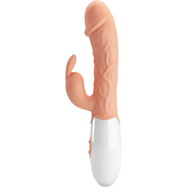 Pretty Love: Realistic Rabbit Vibrator Ljus hudfärg, Vit